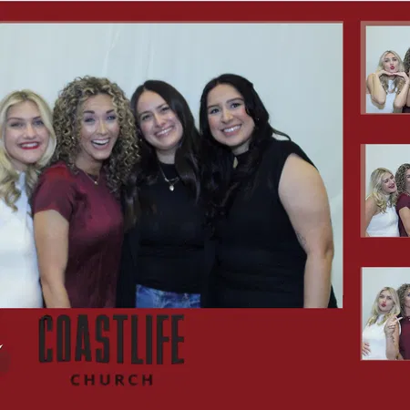 Photo strip keepsake from the H&L mirror photo booth at a Tampa Bay church event