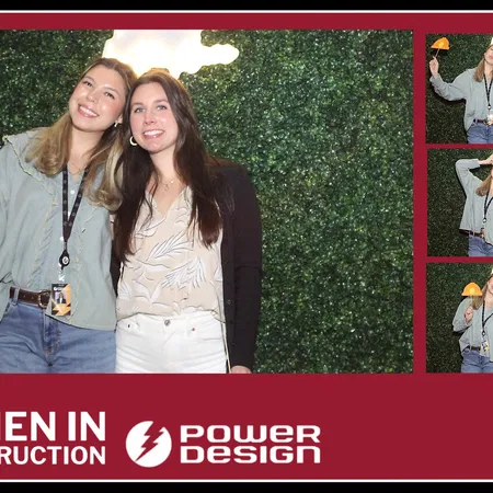 Interactive mirror photo booth with touchscreen animations at a Tampa corporate event