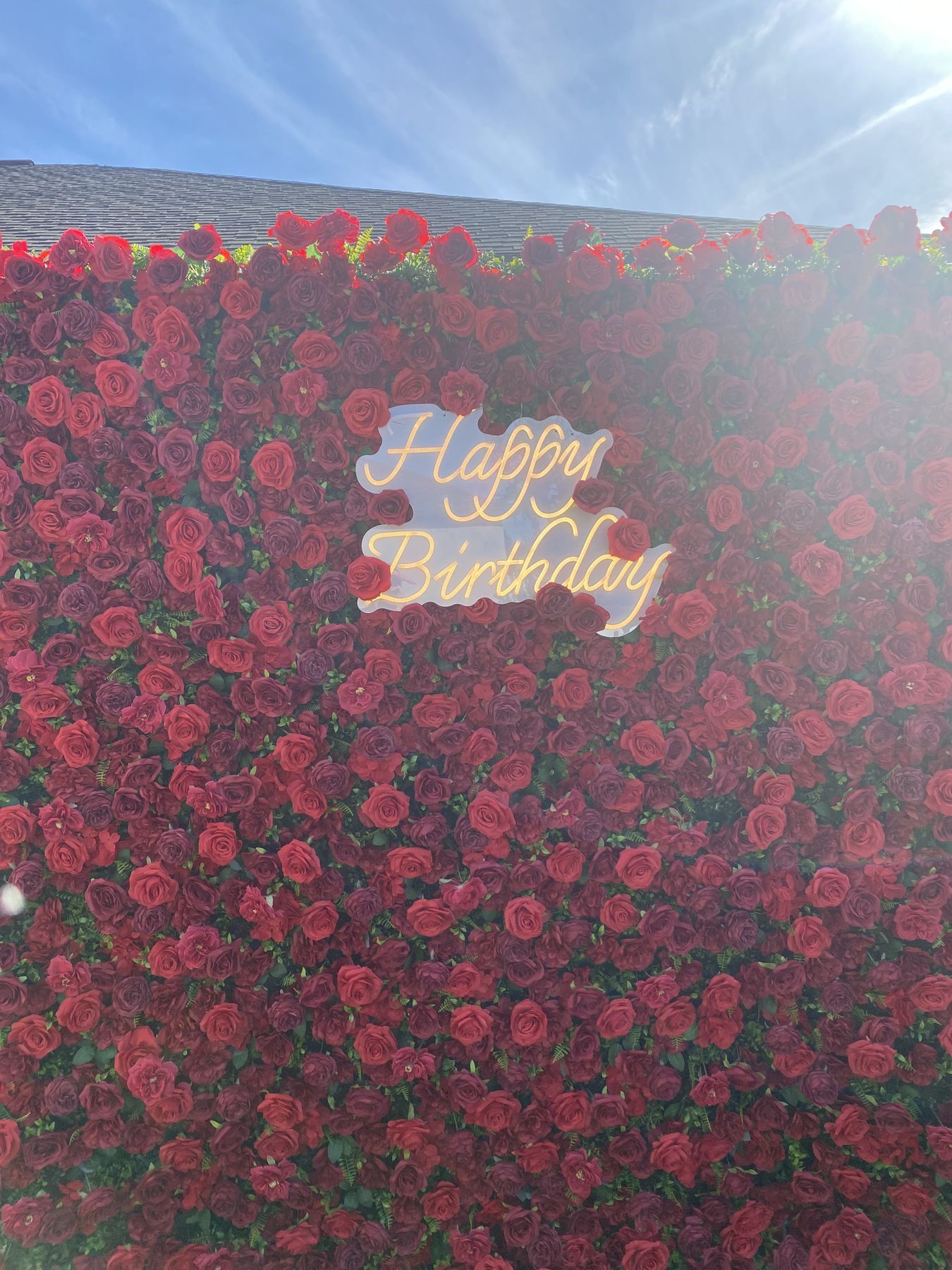Amor Red Flower Wall rental Tampa Bay