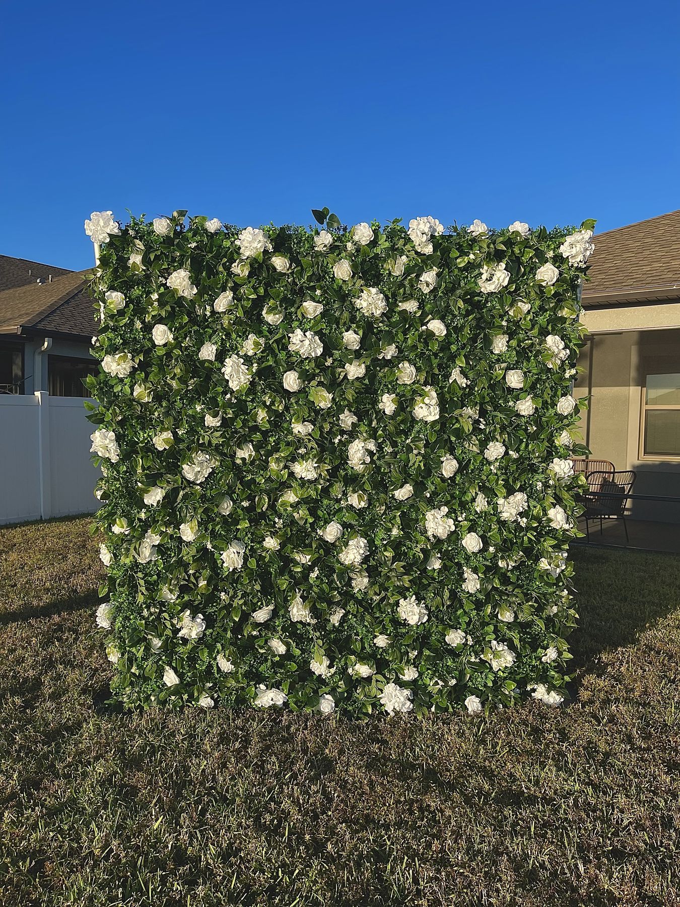 Angel White Flower Wall rental Tampa Bay